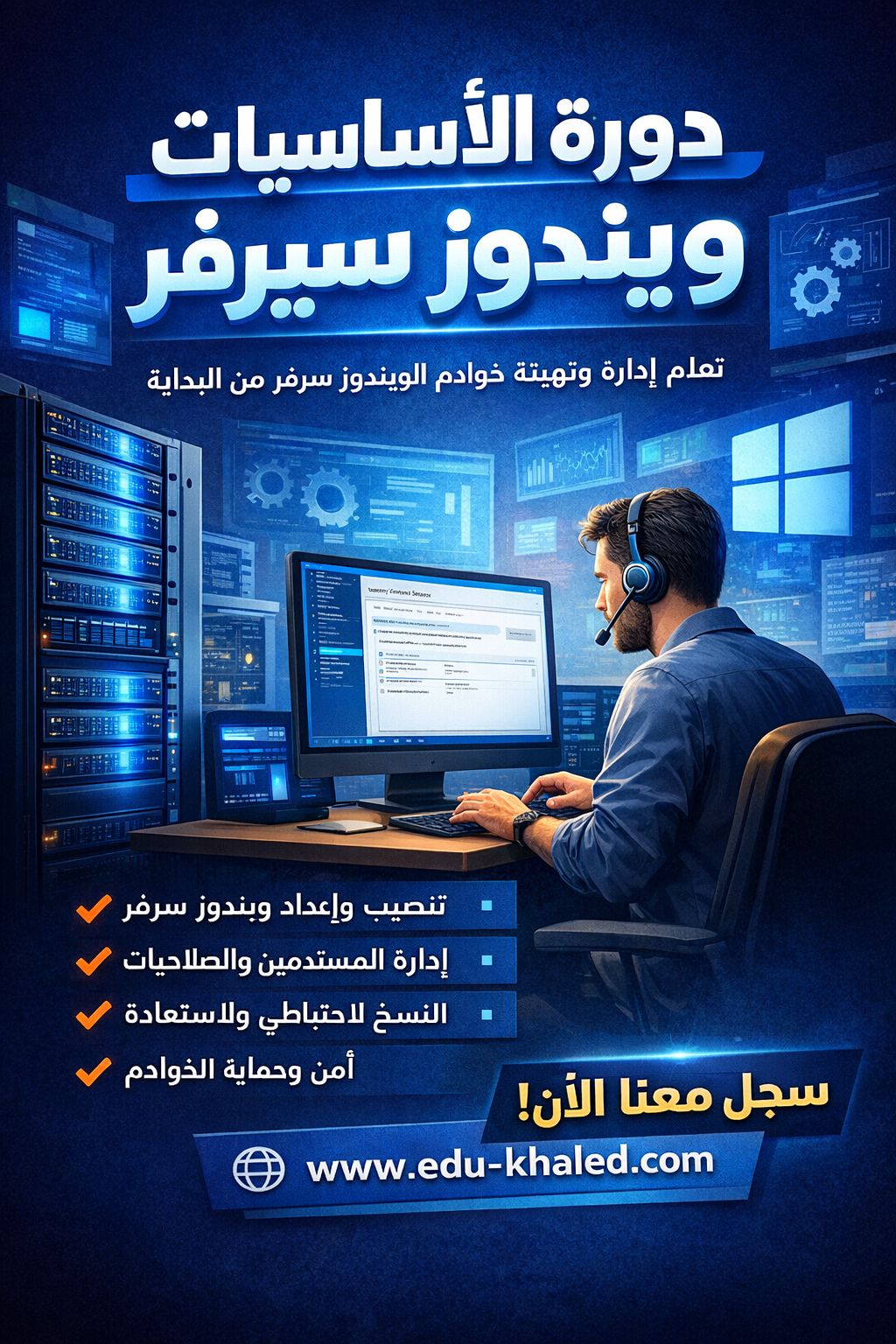 1-ادارة واحتراف وندوز سيرفر